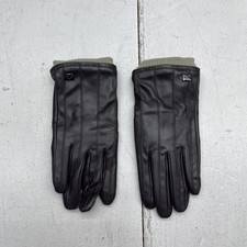 Gallery Seven Gloves Mens Large Brown Faux Leather Touchscreen Lined Winter