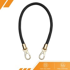 23.6" Braided Leather Purse Replacement Strap for Handbag Black