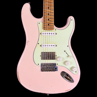 LSL Instruments Saticoy - Faded Shell Pink - 5A Roasted Flame Maple - Custom