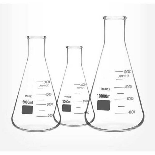 Wholesale 50ml - 2000ml Transparent Erlenmeyer Flask Chemistry Lab Glassware CA - Picture 3 of 15