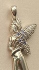 VTG Sterling Silver Fairy Pendant Natural Diamond Wings Tanzanite 925 — photo 4