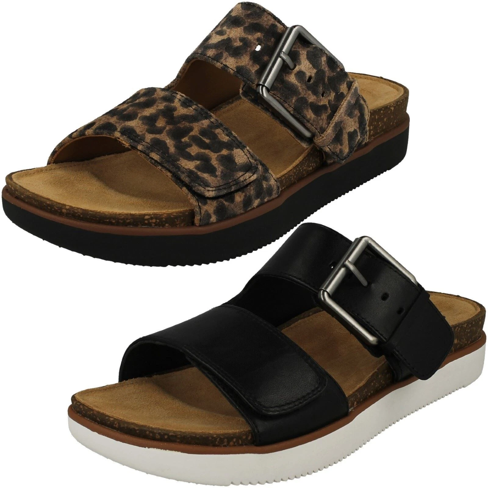 Sandalo donna Elayne Ease by Clarks cinturino regolabile mulo prezzo al dettaglio £75 99