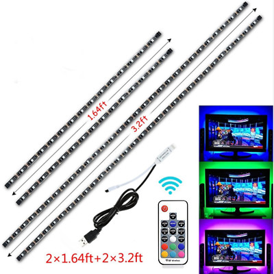 USB 5V LED Strip Light TV backlight 5050 RGB Bias Light Color Changing ...