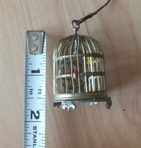 Lot of Vintage to Antique German Soft Metal Ormolu Pieces Cradle Birdcage Basket - Picture 13 of 24