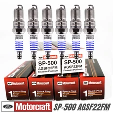 6PCS SP-500 Platinum Spark Plugs AGSF22FM For Ford Motorcraft Mercury Finewire