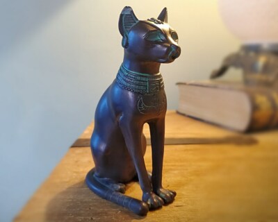 Egyptian Cat Statue, Bastet Statue, Egyptian Decor, Cat Figurine, Cats 