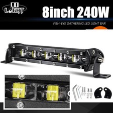 8 Inch LED Work Light Bar 240W Spot Beam Type For JEEP Offroad SUV UTV 6500K 12V