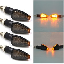 4pcs Motorcycle Motorbike Smoke 14 Led Turn Signal Amber Lights Lamp Indicators