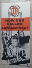 1934 Sinclair New H-C Gasoline Advertising Pamphlet How One Gallon Could Hoist