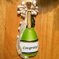 Congrats Bottle POLARX Personalizable Christmas Tree Ornament Volume discounts!