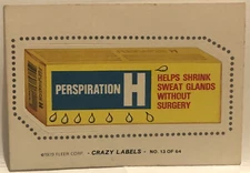 Vintage Perspiration H Crazy Labels 1979 Used Plastic Bags Wacky