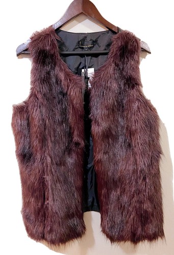 Buffalo Burgundy Faux Fur Vest Size 