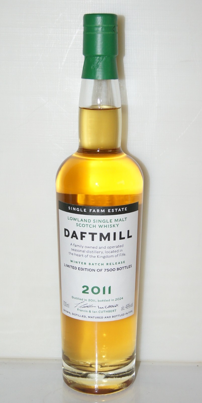 Daftmill 12y 2011/2024 Winter 46% 1st Fill ex-Bourbon Barrels 7500 bottles 0.7L