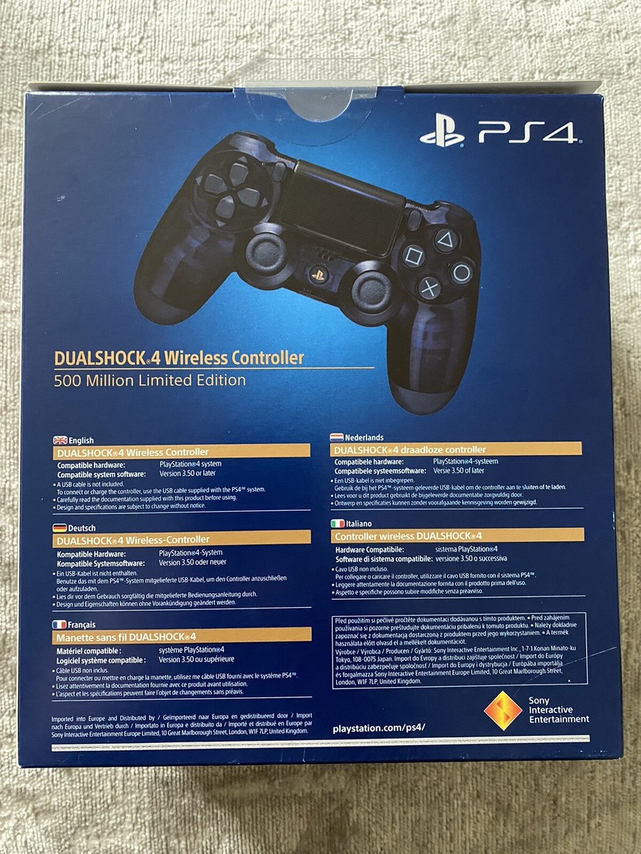 合馬公式アカウント2（未開封）PS4 DUALSHOCK4 500 Sony PS4 PlayStation 4 Controller (DUALSHOCK 4) Jet Black