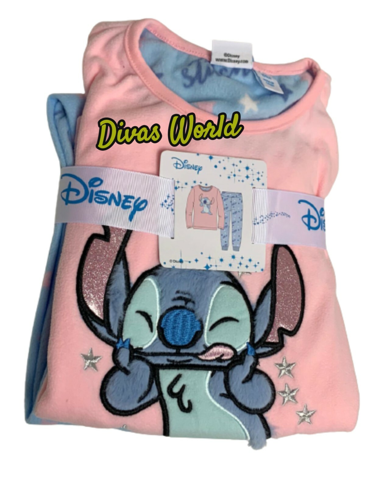 Disney Stitch Soft Touch Long Sleeve Girls Pyjama Set Xmas PJ Gift Set  Primark | eBay