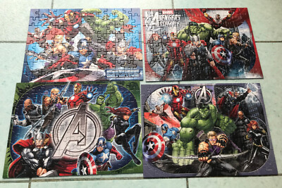 RAVENSBURGER MARVEL AVENGERS MONTIEREN STOßSTANGE 4 x 100 GROSSES STÜCK PUZZLE PACK 