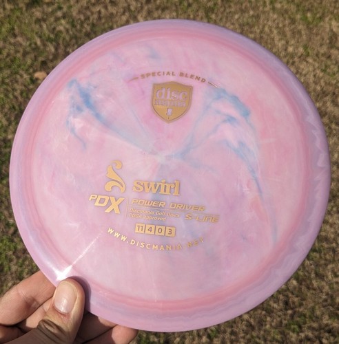 Swirly PENNED Discmania S-Line PDX 175g Disc Golf NEW Blurple - Picture 3 of 4