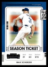 2021 Panini Contenders  Max Scherzer #61 Los Angeles Dodgers Baseball Card