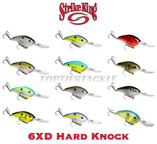 Strike King 6xd Hard Knock Deep Diving Crankbait Lure - Select Colors Strike King 6xd Hard Knock Deep Diving Crankbait Lure - Select Colors