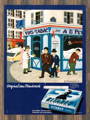 Gitanes Cigarettes - Reklame Werbeanzeige Original-Werbung 1977 (1)