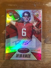 TAYLOR HEINICKE 2015 PANINI CERTIFIED ROOKIE SIGNATURES RED SER# 32/99 VIKINGS