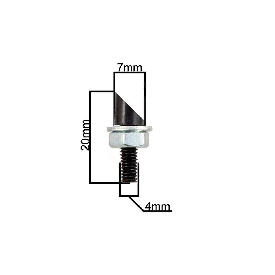 45' Accent Light Blue Black Motorcycle Car 2x Mini LED License Plate Bolt 12V - Image 2 of 3