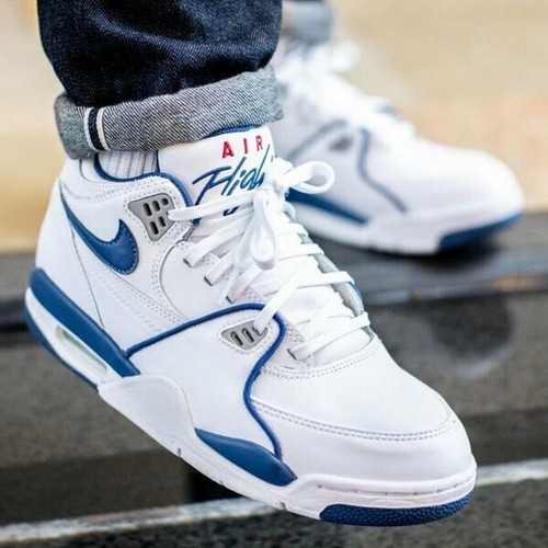 Nike Air Flight 89 IV 4 Retro weiß royalblau 3 III Jordan CN5668-101 Größe 9 - Bild 3 von 12