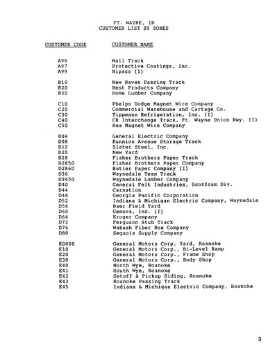 Norfolk Southern 1988 Fort Wayne Terminal Maps PDF Pages on DVD - Picture 3 of 6
