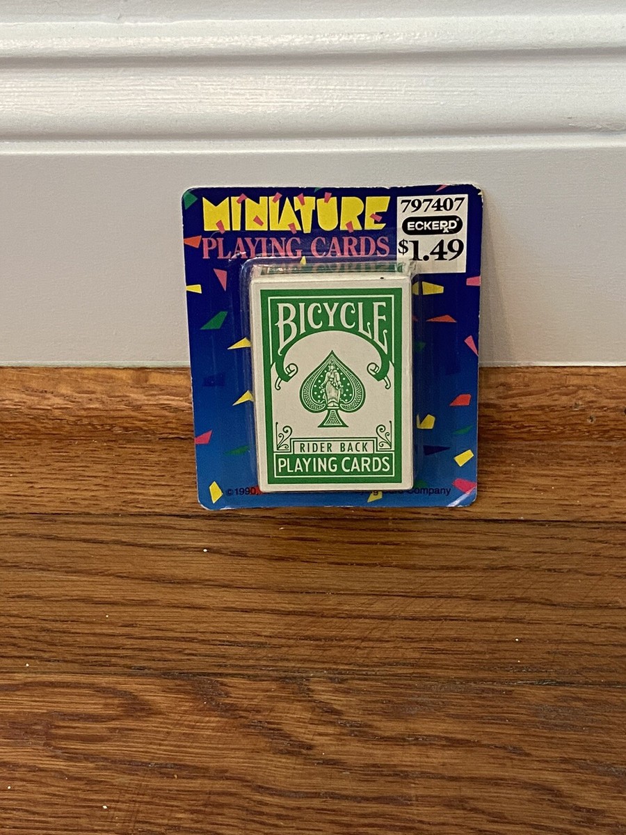 Vintage 1990 Miniature Bicycle Rider Back Playing Cards 404