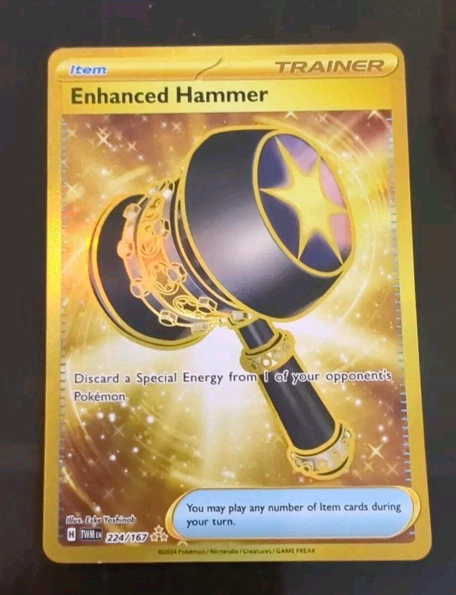 🔥 Pokemon Twilight Masquerade Enhanced Hammer 224 Hyper Secret Rare Gold  card