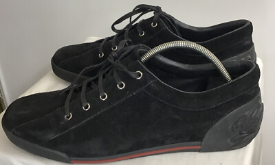 GUCCI BOULEVARD BLACK SUEDE LOGO 281009 LACE UP SNEAKERS SIZE 12.5 Gucci | Shoes | Gucci Boulevard Black Suede Logo 2809 Lace  main image 4