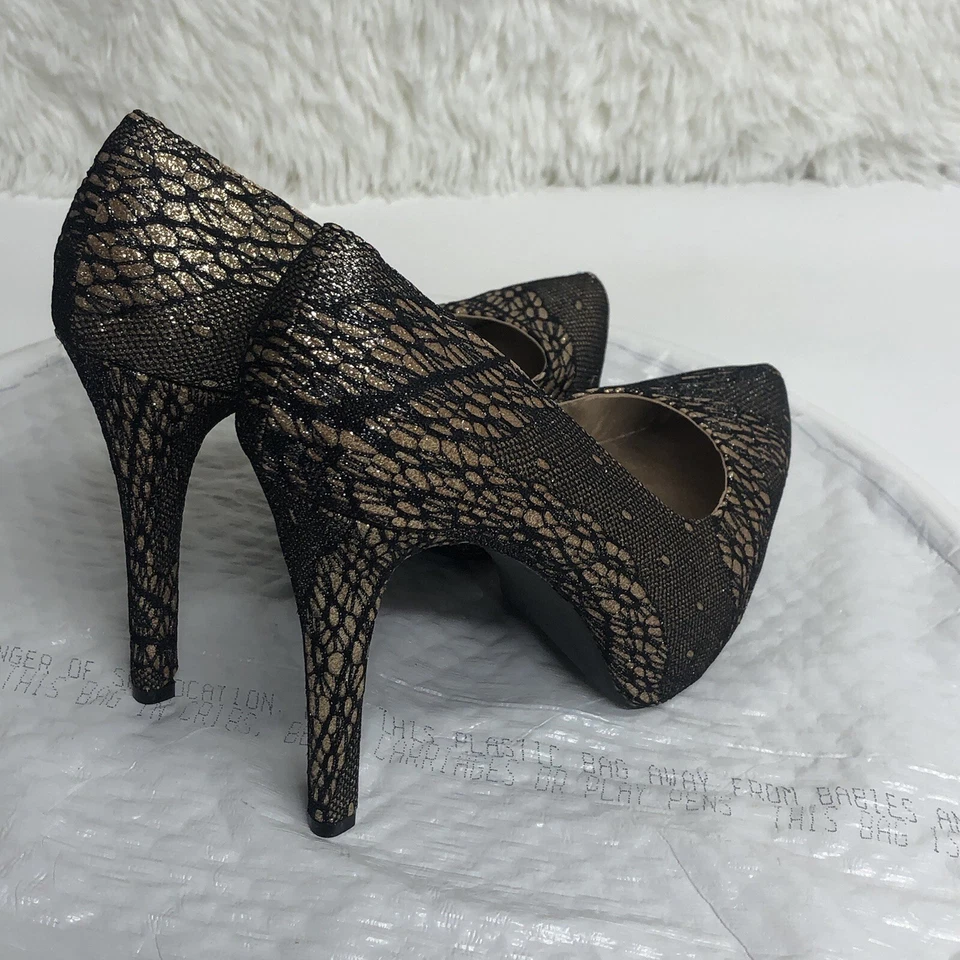 Charlotte Russe Woman’s Sneak Fabric Platform Stiletto Heel Shoes size 7 - Image 4 of 4