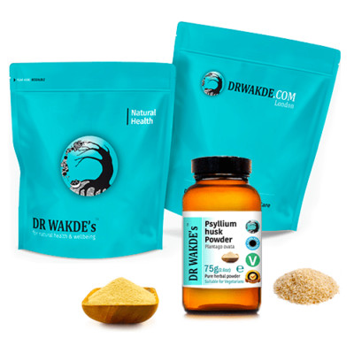 DR WAKDE'S Flohsamenschalenpulver (Isubgol) | Reines, rohes & getrocknetes Pulver | Ayurve...