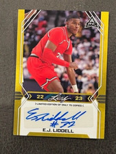 E.J. LIDDELL Ohio State EJ 2022-23 Leaf Basketball GOLD Autograph AUTO 75 Made!