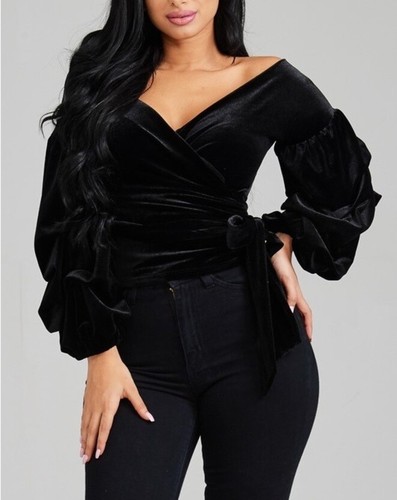 Faux Wrap Blouse Shirt 