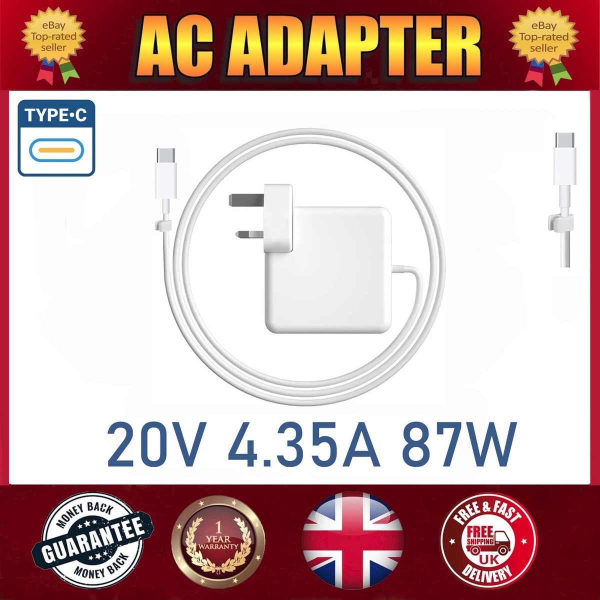 NEW 87W REPLACEMENT CHARGER FOR MACBOOK PRO 15