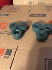 6 Vintage GREEN Roller Derby Urethane Wheels 608 AB Roller Star . AS IS..