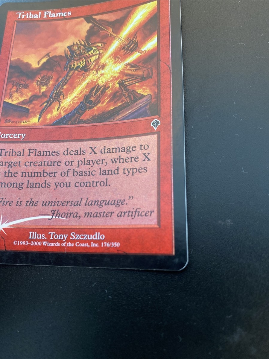Foil Tribal Flames 176/350 MTG Invasion Set LP+/EX+ English (COPY
