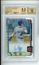 BGS 9.5 2015 Bowman Chrome Draft Refractor Ref 10 AUTO #BCAIH Ian Happ CUBS