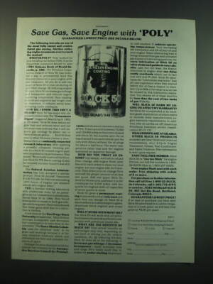 1988 Poly Slick 50 Ad - Save gas, save engine with Poly