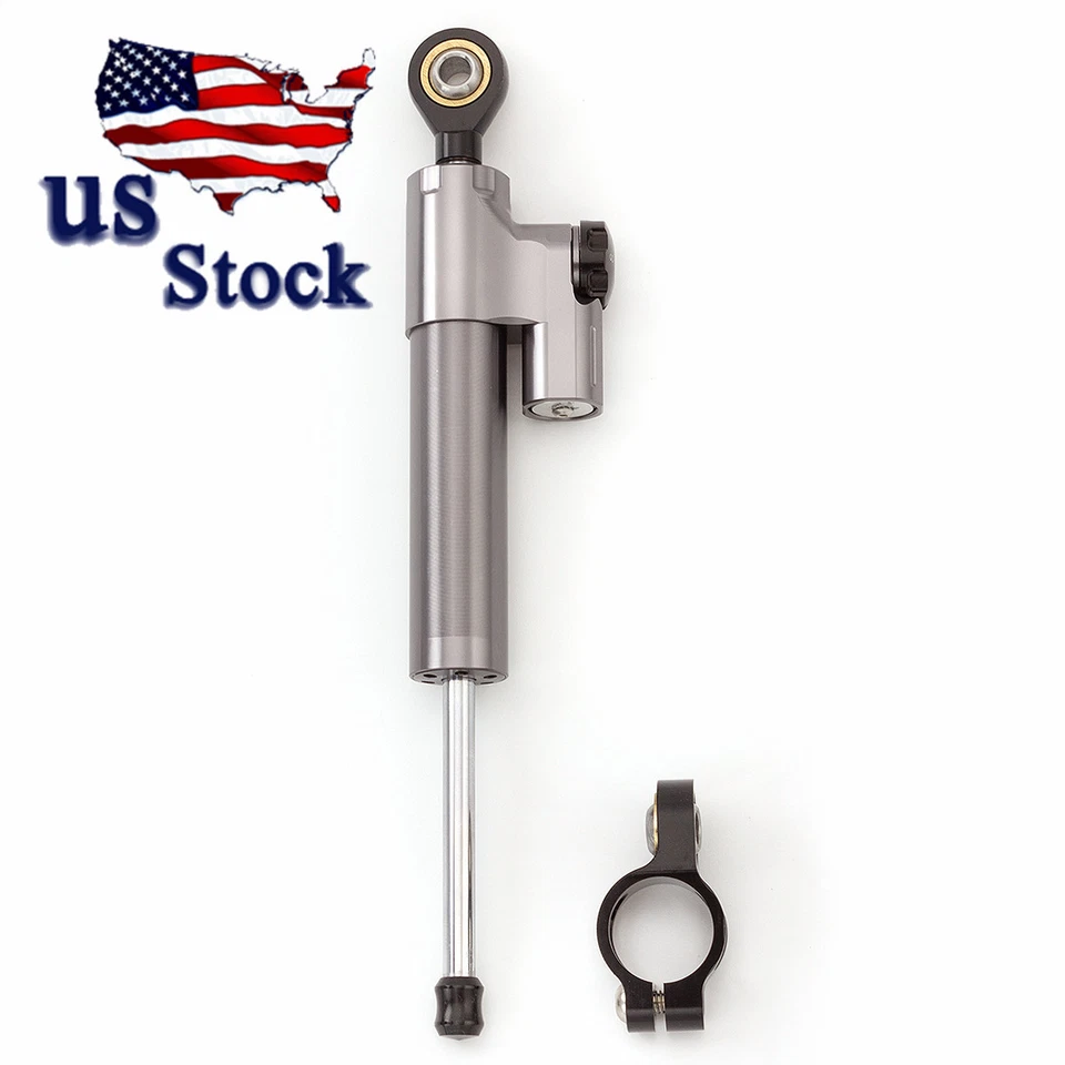 Серый рулевой амортизатор для мотоцикла с ЧПУ США стабилизатор линейный обратный безопасный контроль - Изображение 4 из 4