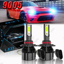 For Dodge Charger 2016-2021 -2PC 8000K Blue 9005 LED Headlight Bulbs Hi/Lo Beam