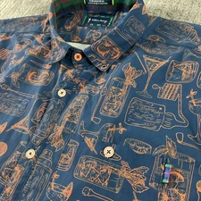 William Murray Polo Mens Large Titos Vodka Performance Button Down Casual