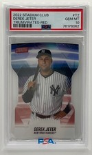 2022 Topps Stadium Club Derek Jeter Triumvirates Red Yankees PSA 10