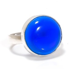 London Blue Topaz Gemstone 925 Sterling Silver Jewelry Ring Size Adjustable i669