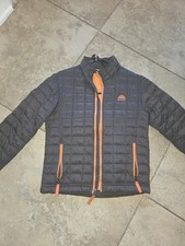 Kids Jacket Warm Coat Gray Orange Puffer SNOZU, Size 8