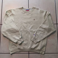 Vintage Russell Athletic Sweatshirt Mens Pale Green Medium Pullover V Stitch