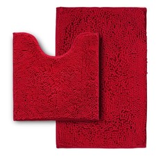 Bathroom Rugs Sets 2 Piece,Super Absorbent Soft,Thick,Machine Washable Chenil...