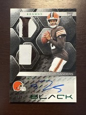  2025 Panini Black Shedeur Sanders Dual Patch Auto RC #/25 - Cleveland Browns