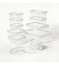 Figmint Food Storage Jars Containers Clear 24pc Set of 12 Tritan Containers